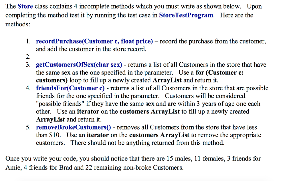 Here is my Test prorgam! public class StoreTestProgram { public static void