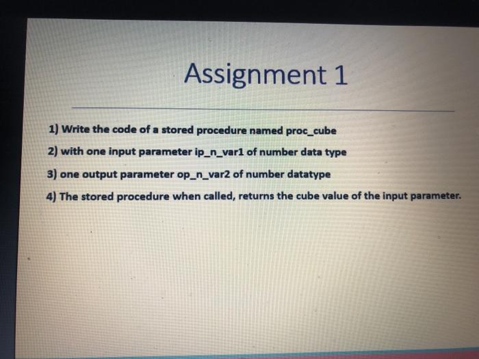  please solve it in SQL .. Assignment 1 1) Write the