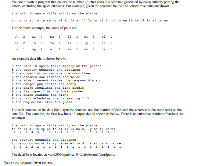 You are to write a program that counts the number of