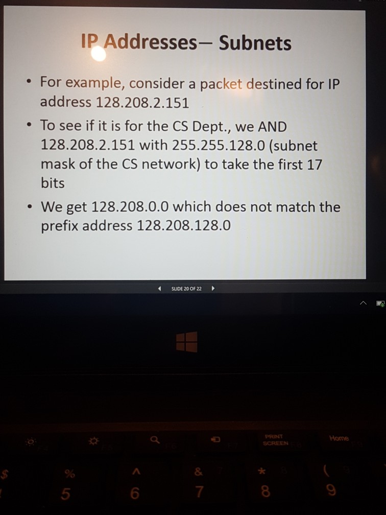  how we get these number? IP Addresses- Subnets For example, consider