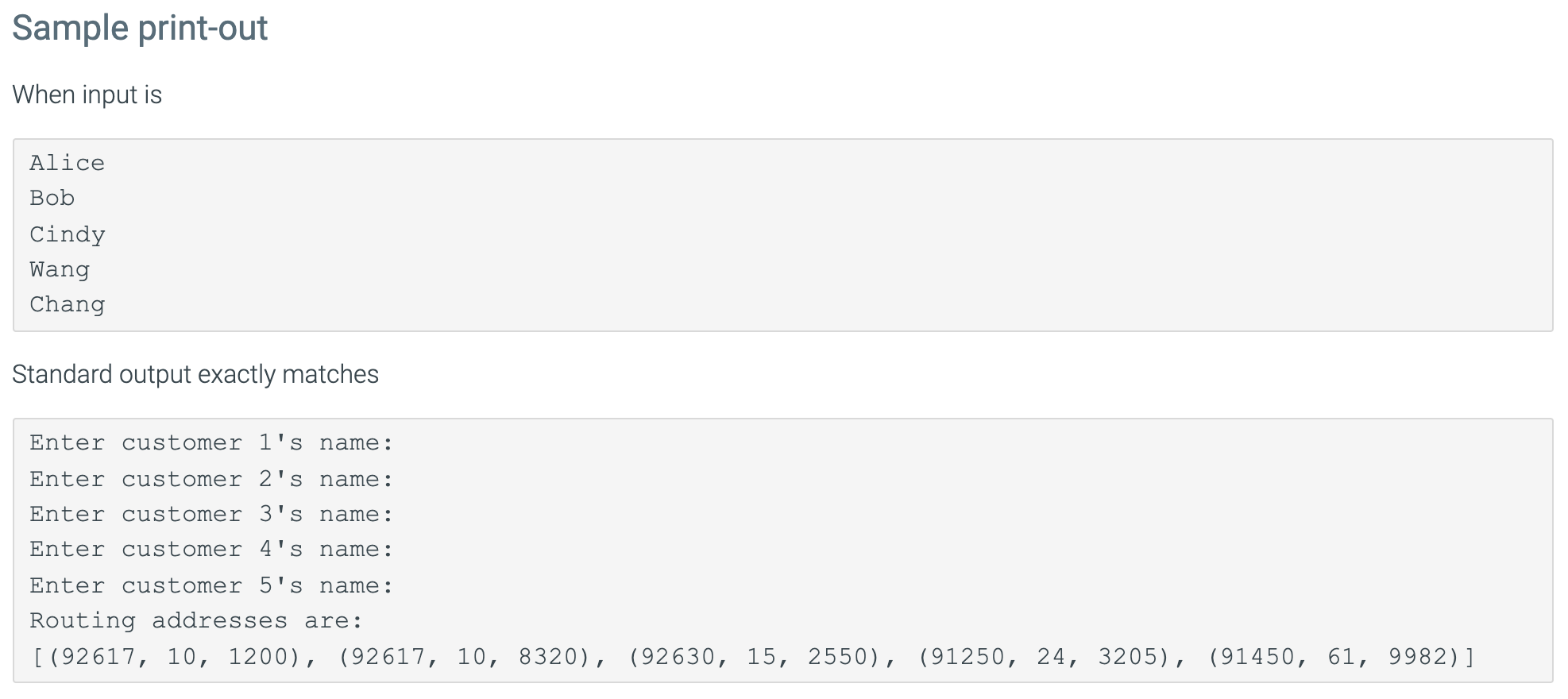 capable of delivering e-commerce packages to customers' homes. As a developer, you