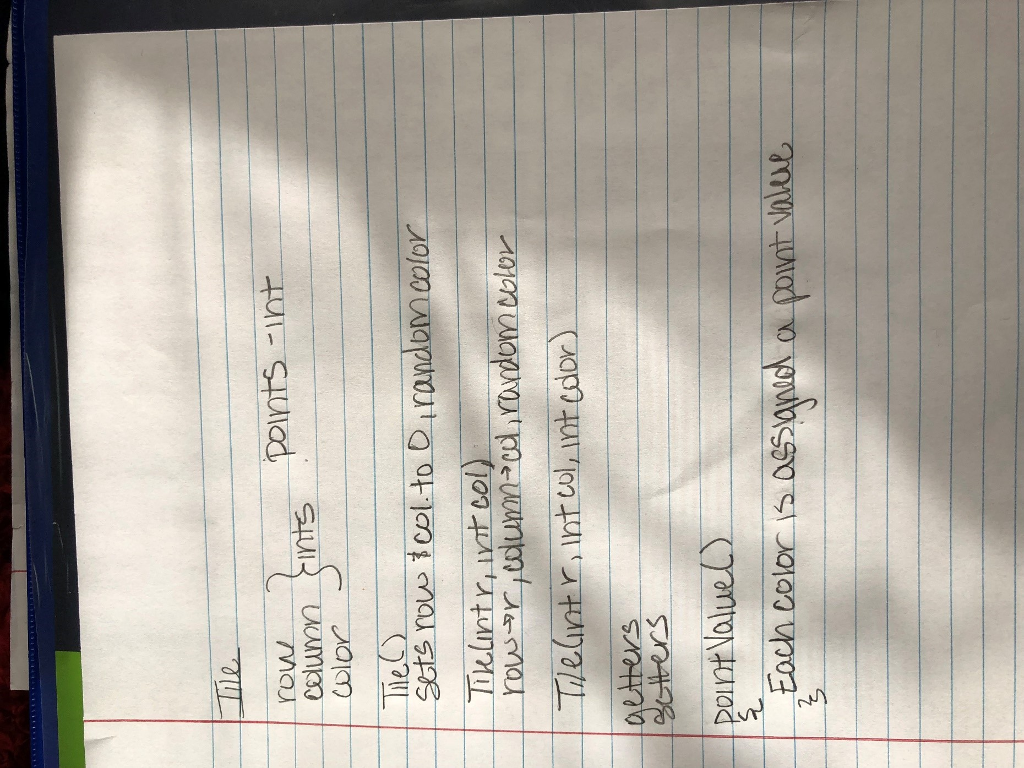 Create java source code from the pseudocode to create the "Color Buster"