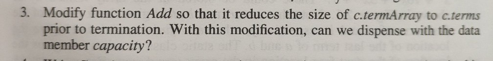 3. Modify function Add so that it reduces the size of