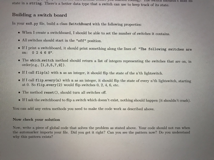 Light Switch Problem This week's exercise centres around a classic logic puzzle:
