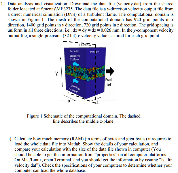  Data analysis and visualization. Download the data file (velocity.dat) from the