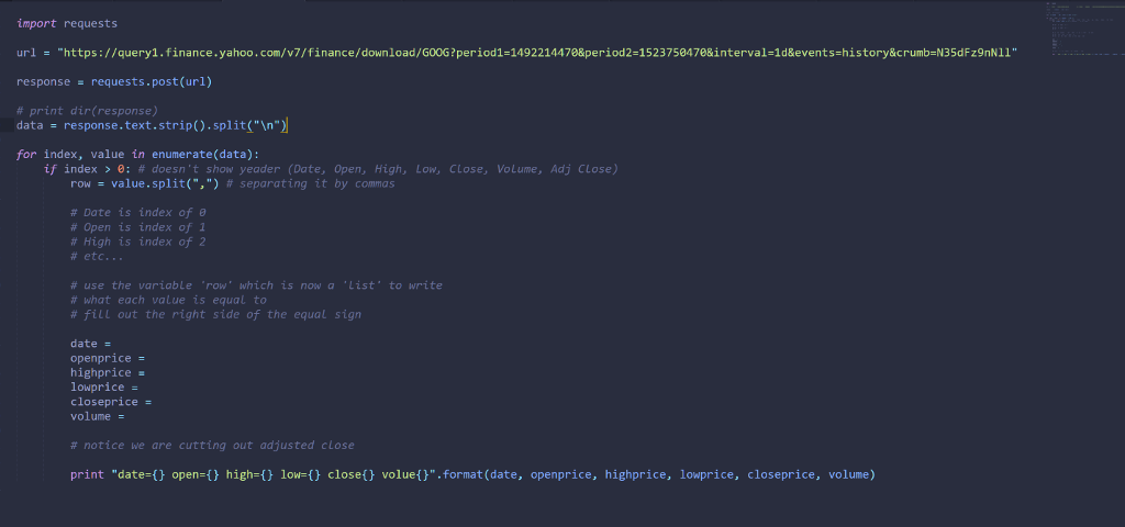 Easy PYTHON question Looking at the following code, what would you add