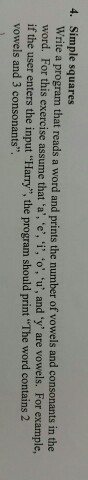  Write a program that reads a word and prints the number