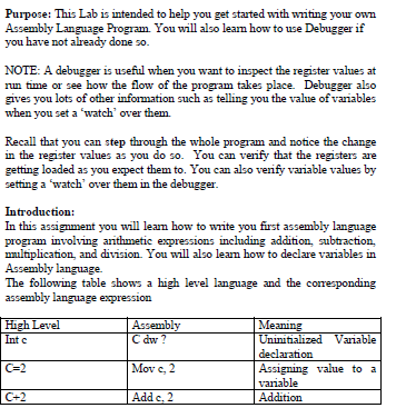 Intel Assembly X86 - Simple Arithmetic - Initializing - Sum Addition Multiplication