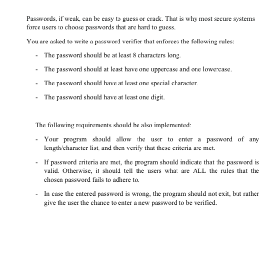 In C++, using chapter 10 - Passwords, if weak, can be easy