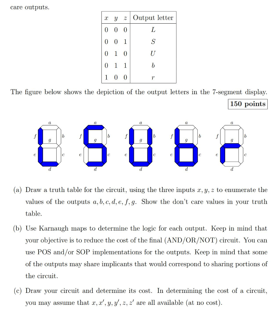 x, y, 2 an seven outputs a, b, c, d, e, f,