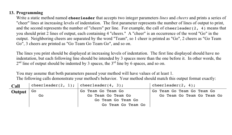 Java programming. Thank You and thumps up in advance. 13. Programming Write