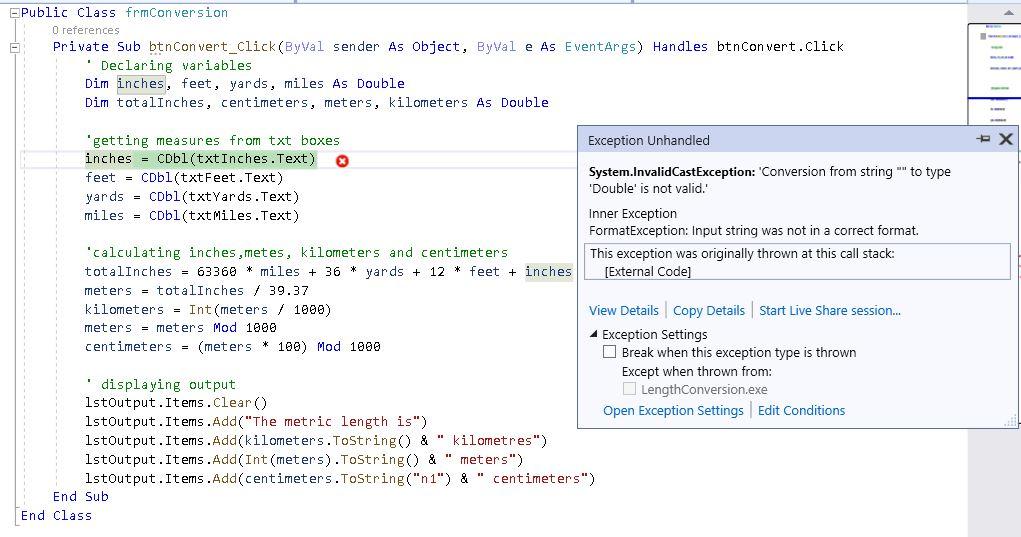 undefined EPublic class frmConversion O references Private Sub btnConvert_Click(ByVal sender As Object,