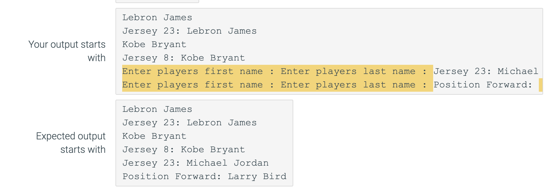 use an input() statement to ask the user for a player's first