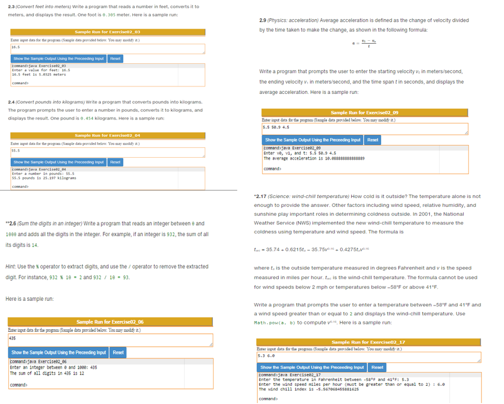  (Convert feet into maters) Write a program that reads a number