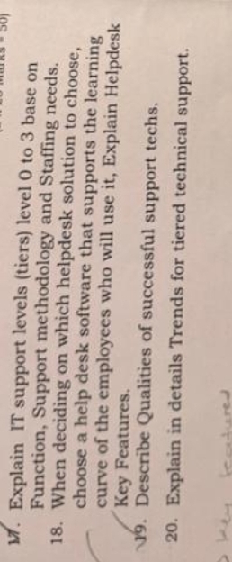 Explain IT support levels (tiers) level 0 to 3 base on