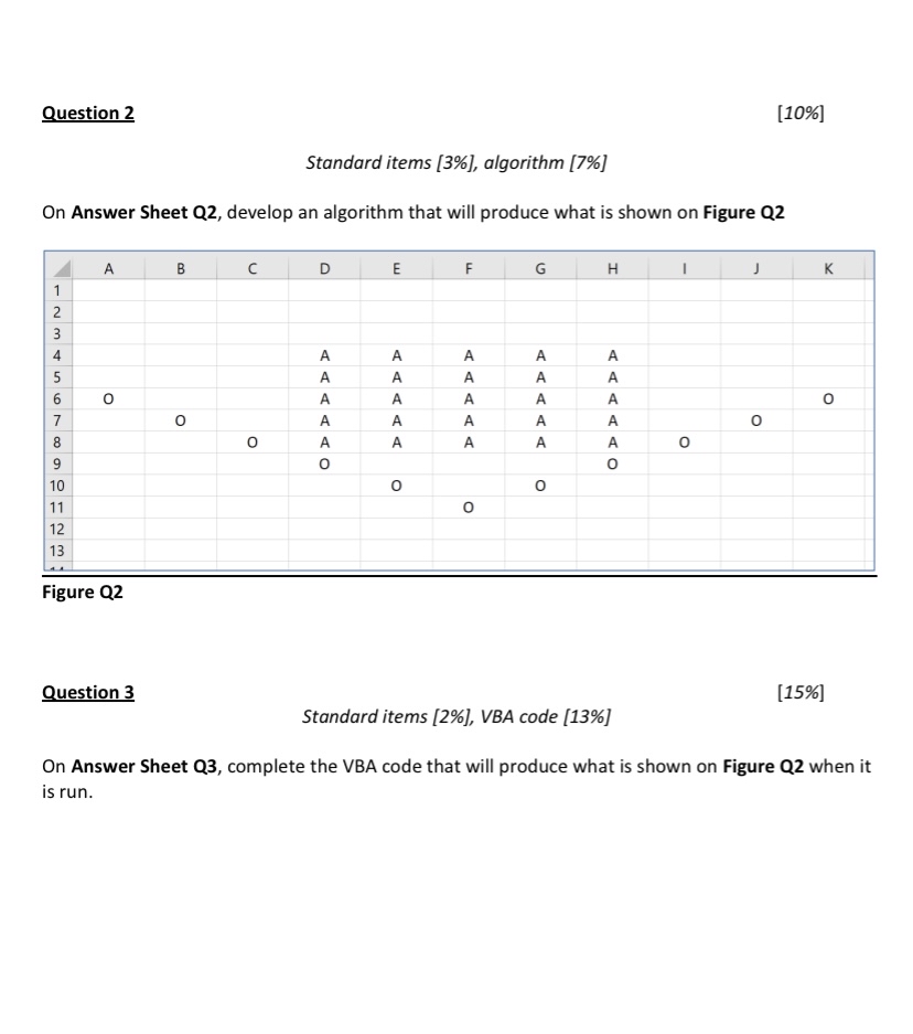  Question 2 [10%] Standard items [3%], algorithm [7%] On Answer Sheet