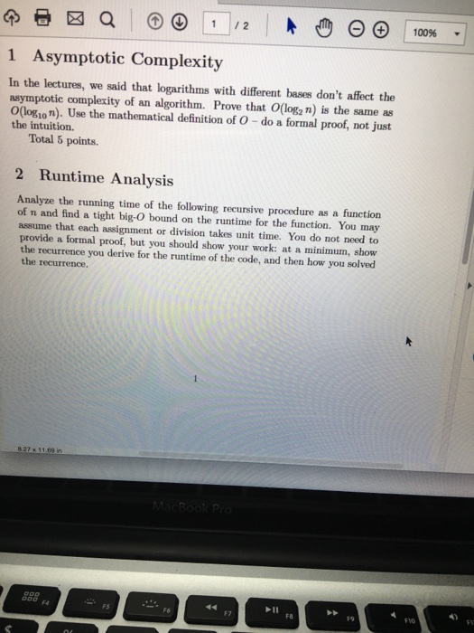  Need help on JavaScript program please! 1 /2 100% 1 Asymptotic