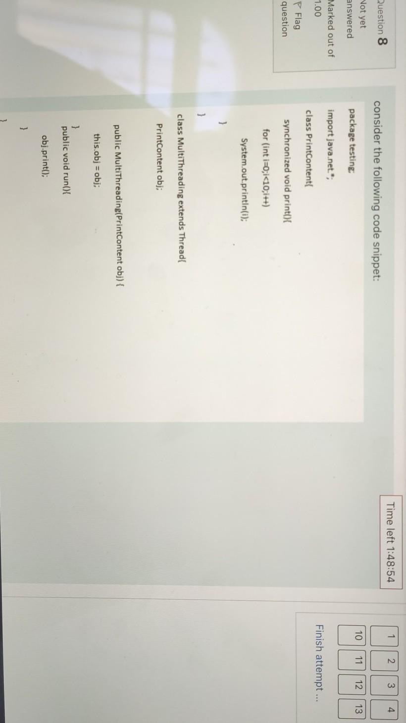 Time left 1:48:54 1 2 3 4 Question 8 consider the