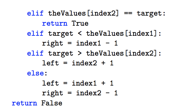 complexity for this algorithm for an array of size n? Show the