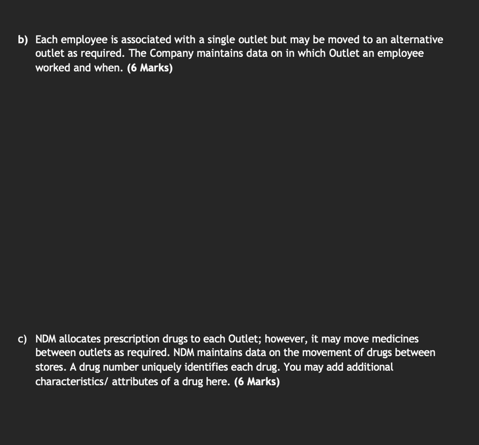 Crow's Foot ER diagram for each business rule. The diagrams should clearly