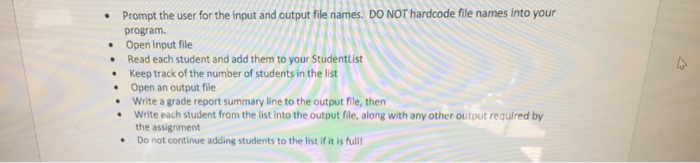 that stores players using an internal array of Student in the class.