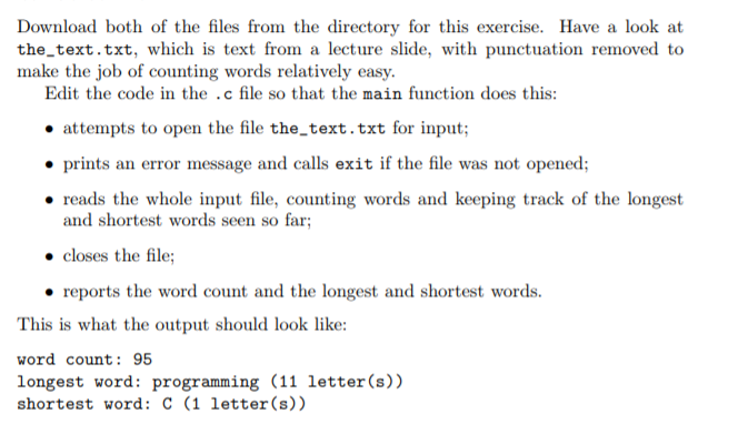Answer: The completed .c file. Below are files: lab6exD.c: // You may