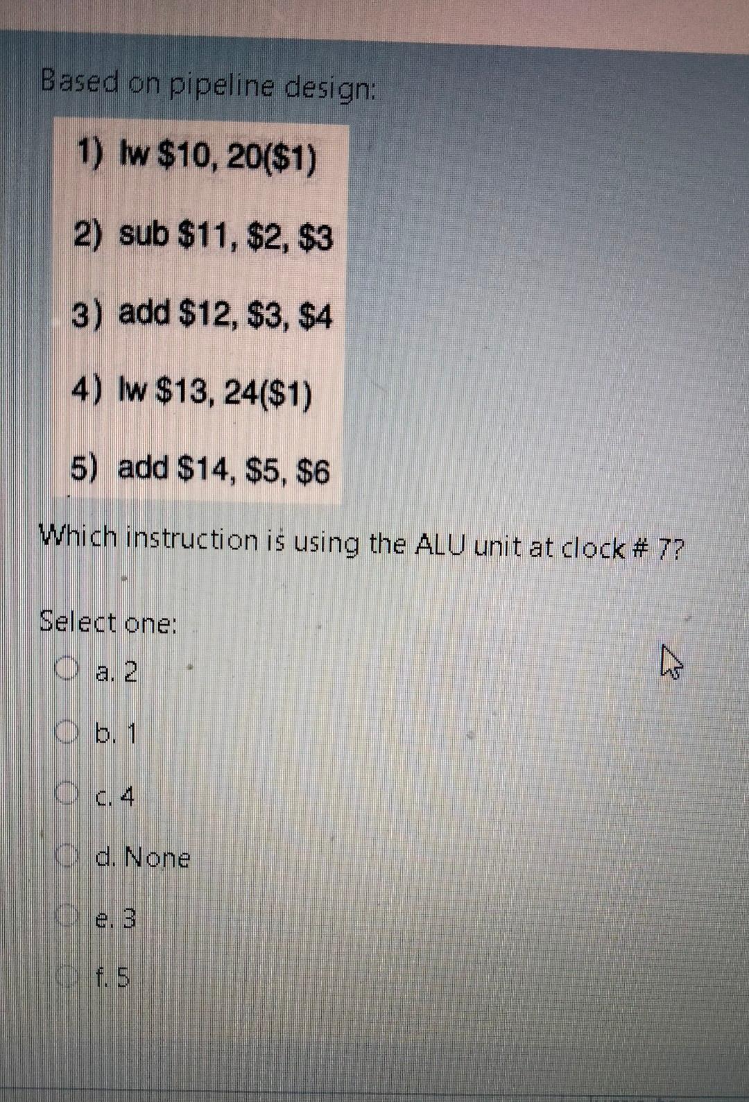  Please solve the question quickly Based on pipeline design: 1) lw