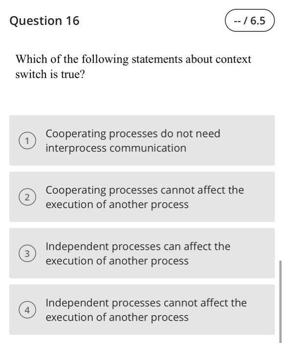 is true? ? 1 Message passing is most useful for exchanging large