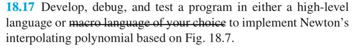  matlab only!! matlab only!! 18.17 Develop, debug, and test a program