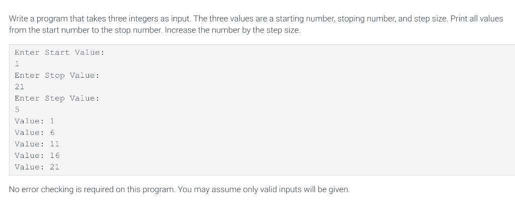  Write a program that takes three integers as input. The three