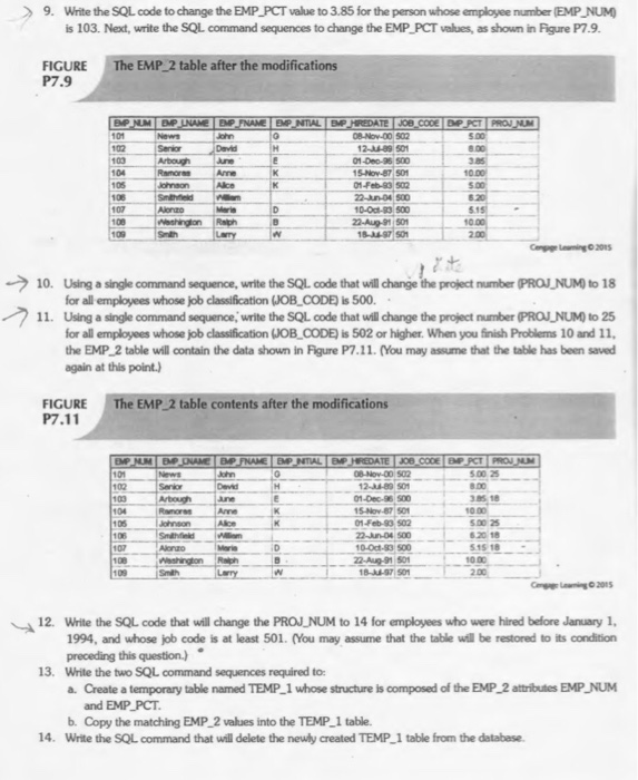  Please answer 11 and 12 in detail. Write the SQL code