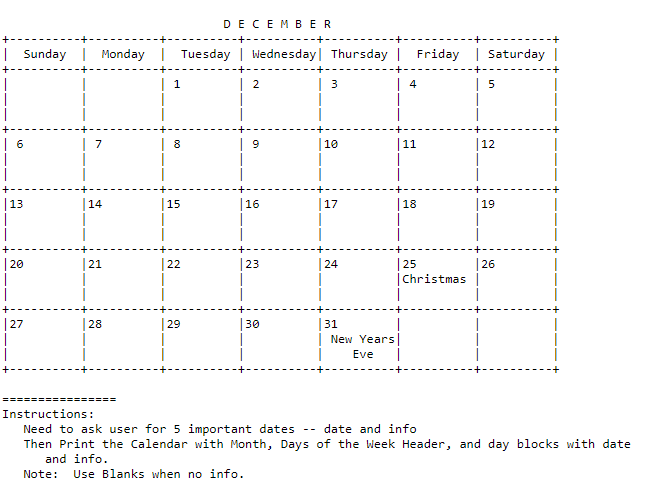 document. You will use this document your algorithms, code and the screen