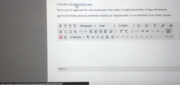 Consider this R Write a JUnit style test for the constructor