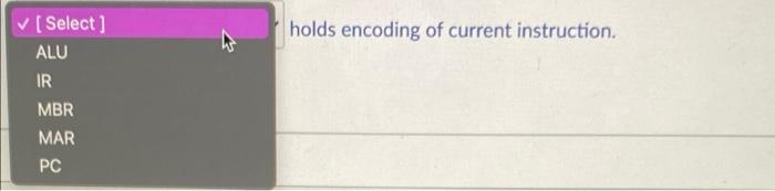 receives the data read from memory Select) holds address of next instruction