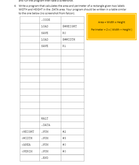 program then a screenshot 4. Write a program that calculates the
