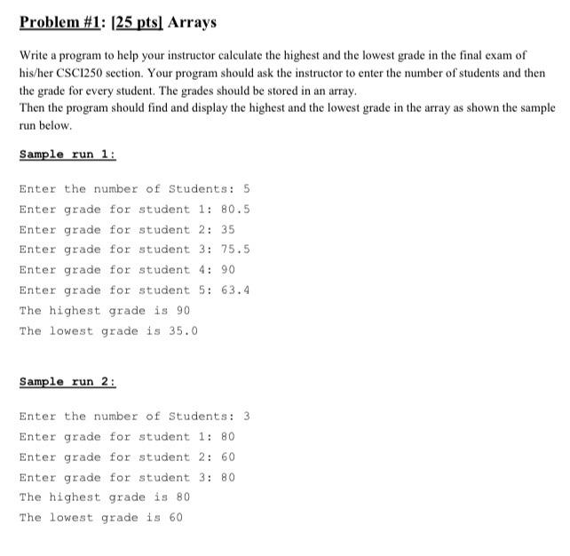 the code should be in java and i really need it fast