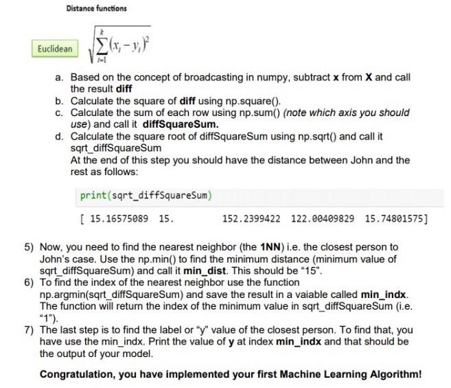 Numpy arrays. Implement a simple version of INN. NO In this lab