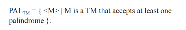 Help me to solve this is it decidable or not PALTM={M>M