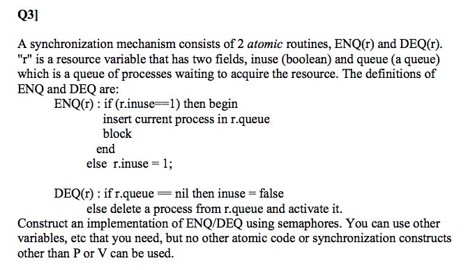 Implement Dijkstra style semaphores with the shift instruction, that is, semaphores which