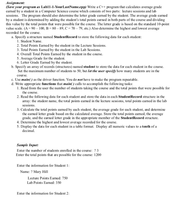  (C++) *Multiple functions required Thank you in advance. Assignment: Save your