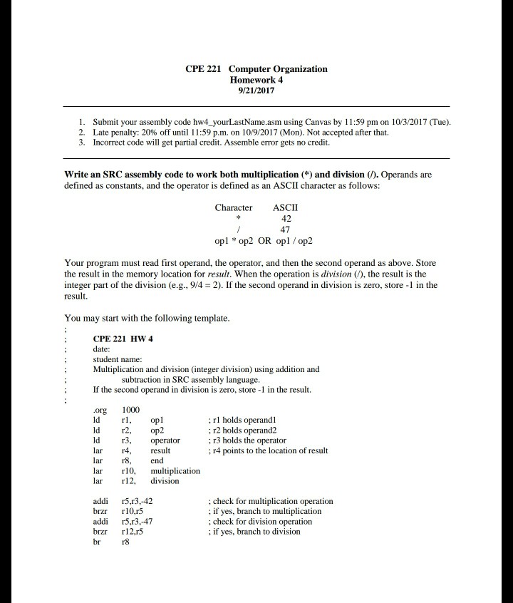  Need help using Linux CPE 221 Computer Organization Homework 4 9/21/2017