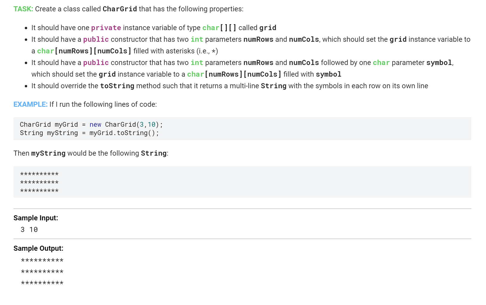 Can you please explain the code also? thanks. TASK: Create a class