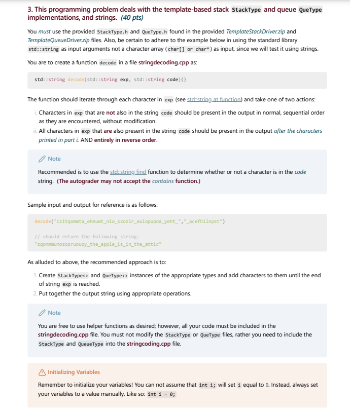  Stack Type File // The class definition for StackType using templates