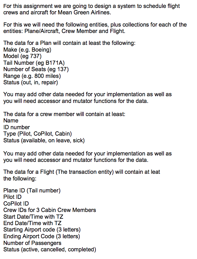 For this assignment we are going to design a system to