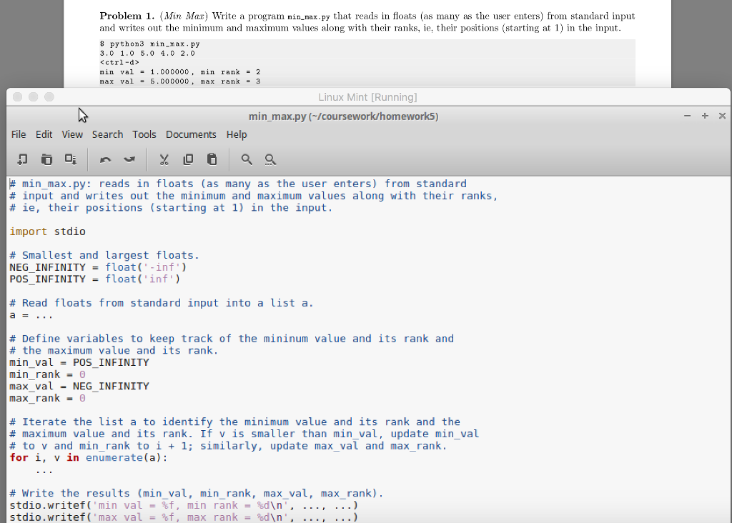 Can someone please help with problem 1? I have to write a