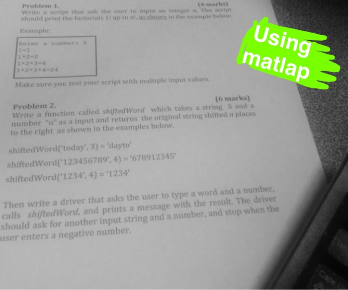  Write a script that ask the user to input an integer