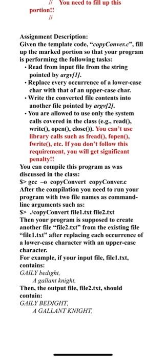 a linux systemand i posted the code down below /* copyConvert --