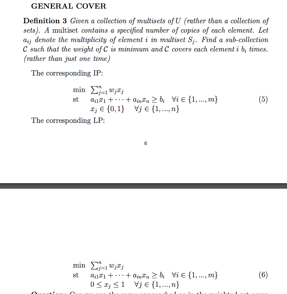 can help 2. Give a randomized rounding algorithm for the GENERAL COVER