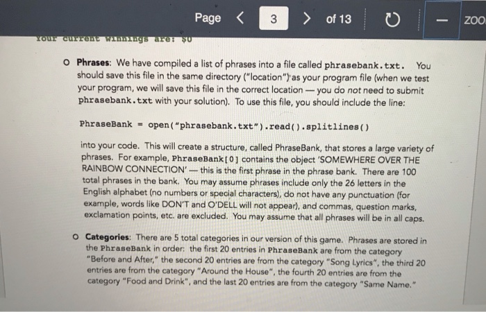use global variables. Thank you!! Page of 13 zooM ZOOM+ Part 2