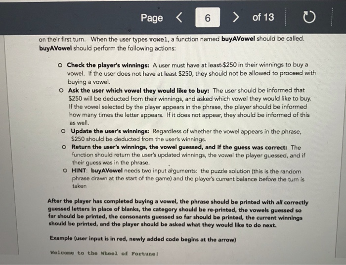 will proceed as follows: General Overview In Wheel of Fortune, users will